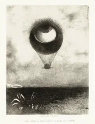 Illustrationsserie zu Edgar Poe: „Das Auge steigt wie ein seltsamer Ballon ins Unendliche empor“