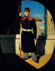 Soldaten der Toskanischen Nationalgarde, um 1860-61