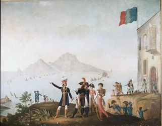 Der König von Neapel befiehlt die Einnahme der Stadt im August 1808 und beobachtet sie von Massa Lubrense aus