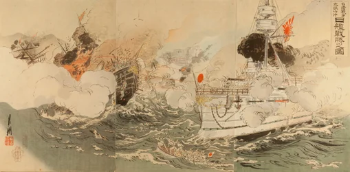 Chinesisch-Japanischer Krieg: Die japanische Marine siegreich vor Takushan