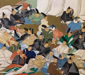 36 Dichter, Malerei auf Papier von Ogata Kōrin (1658-1716), Japan, Edo-Zeit