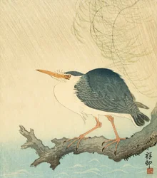 Reiher im Sturm, von dem japanischen Künstler Ohara Koson