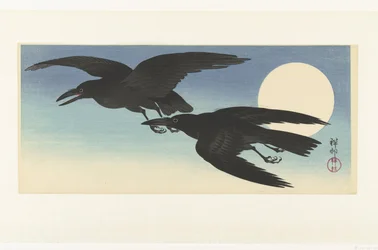 Krähen bei Vollmond