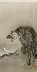 Brüllender Tiger und Halbmond