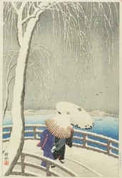 Schnee in Yanagibashi, 1927