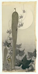 Wilde Gurke mit Vollmond