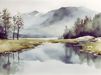 Ruhiger Bergsee
