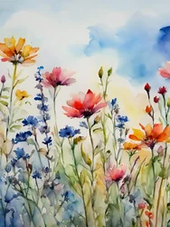 Lebendige Wildblumenwiese