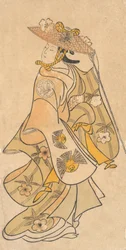 Schauspieler Sanjo Kantaro 1697-1763 als Frau, ca. 1730