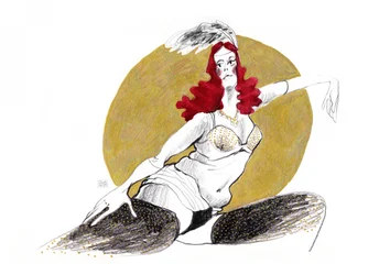 Glamouröse Burlesque-Tänzerin