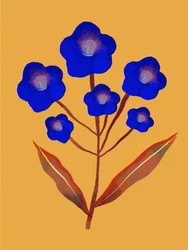 Lebendige blaue Blumen