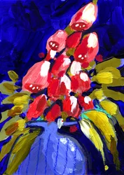 Lebendige Rote Blüten