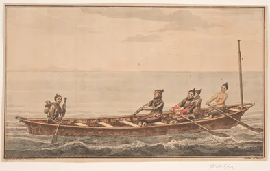 Konebåd. Illustration zu W.A. Graah. Forschungsreise zur Ostküste Grönlands