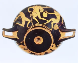Attische rotfigurige Kylix, 500-480 v. Chr. (Keramik)