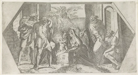 Anbetung der Hirten (Schilderungen in der Loggia von Raffael)