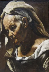 Kopf einer alten Frau