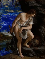 David mit dem Kopf von Goliath