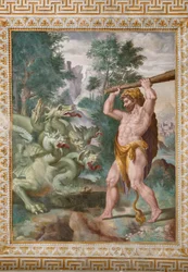 Herkules kämpft gegen die Lernaische Hydra (Detail)