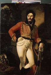 Porträt des Husarenoberst Eugraph Davydov