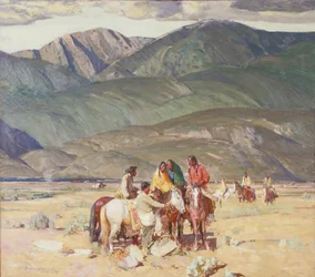 Taos-Indianer auf dem Mesa