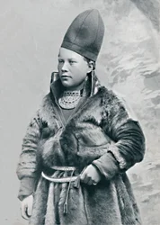 Ein junger Lappländer in Winterkleidung, 1912