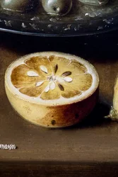 Stillleben mit Austern und Gebäck