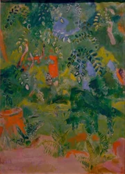 Rotes Haus im Grünen