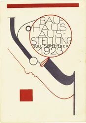 Bauhaus-Ausstellung. Postkarte, 1923