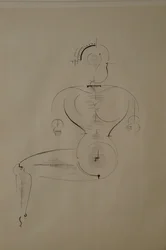 Figur von der Seite: Figur H2 sitzend, 1921