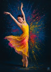 Bunte Balletttänzerin