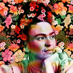 Lebendiges Blumenporträt