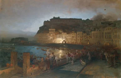 Feuerwerk in Neapel, 1875