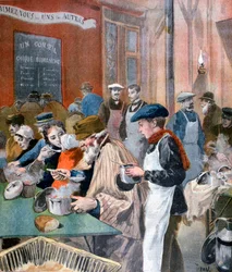 Wohltätigkeit der Studenten, die Suppenküche in Butte-aux-Cailles, Paris