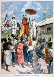 Proklamation des neuen Königs von Dahomey, 1894