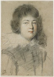 Porträt eines jugendlichen Jungen, 1621 (rote, schwarze und weiße Kreide auf verblasstem braunem Papier)