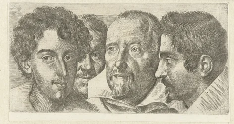 Porträt von Cosimo Orsino, Cesare Bartolotti, Sigmund Laire und ein Selbstporträt von Ottavio Leoni