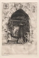 Radierungen von Venedig: Wäsche, 1881