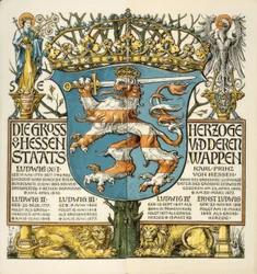 Die Großherzöge von Hessen und deren Staatswappen