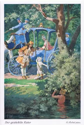 Der gestiefelte Kater (Europäisches Märchen), Postkarte aus Deutschland