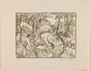 Waldlandschaft, aus dem Portfolio „Otto Müller“