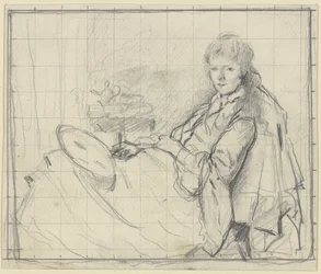 Luise Scholderer auf der Ottomane