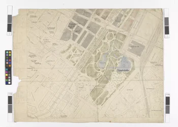 Generalregulierungsplan: Kartenblatt Ausschnitt östlicher Teil der Inneren Stadt und der Ringstraße, Stadtpark und Zentralmarkthalle