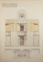 Entwurf für die Kanzel der Kirche von Steinhof, Wiens zentrales Krankenhaus für psychisch Kranke