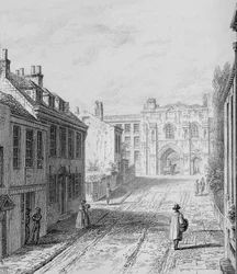 West Gate Winchester Blick nach Westen, um 1830
