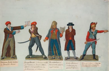 Jakobiner und Terroristen während der Schreckensherrschaft (1793-4) während der Französischen Revolution