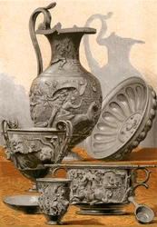 Silbervasen, gefunden in Bernay