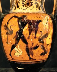 Herkules kämpft gegen die Stymphalischen Vögel