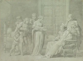 König Karl VIII. von Frankreich mit dem sterbenden Gian Galeazzo Sforza in Pavia, 1775-1860