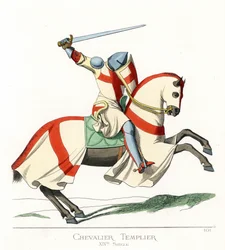 Ein Tempelritter zu Pferd