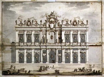 Entwurf einer Fassade, wahrscheinlich für die 